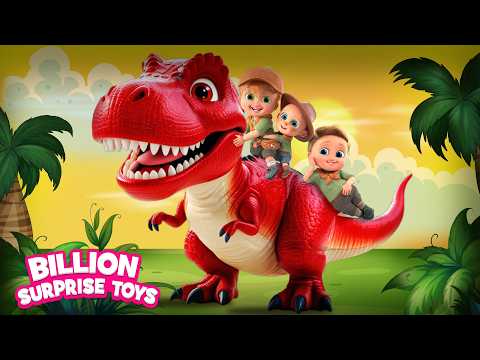 🔴Dinosaurs Roaring Island Adventure! Kids are Exploring the Dino Jungle thumbnail