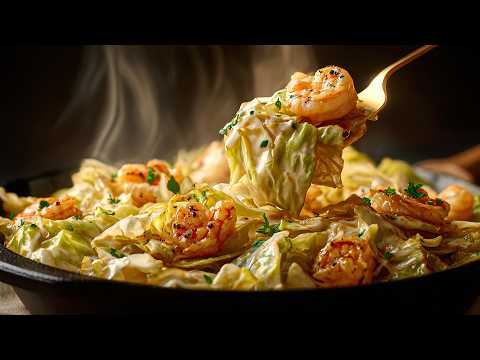 If you have cabbage and Shrimp at home❗ Simple, very tasty and Quick One-Pan Dinner ❗️ thumbnail
