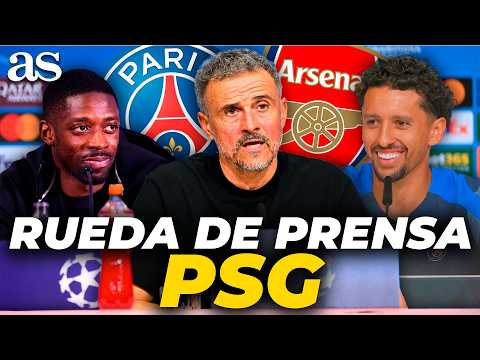 LUIS ENRIQUE, MARQUINHOS y DEMBÉLÉ en RUEDA de PRENSA antes del PSG vs ARSENAL | CHAMPIONS thumbnail