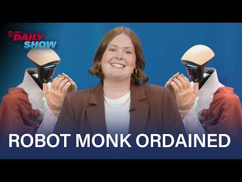 Prego Records Dinner Convos, Delivery Bots Run Amok & Robot Becomes Buddhist Monk | The Daily Show thumbnail