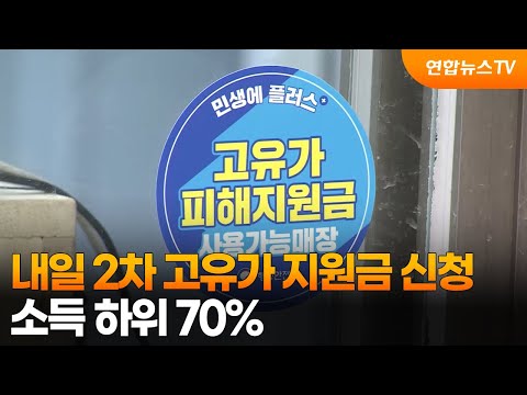 내일 2차 고유가 지원금 신청…소득 하위 70% / 연합뉴스TV (YonhapnewsTV) thumbnail