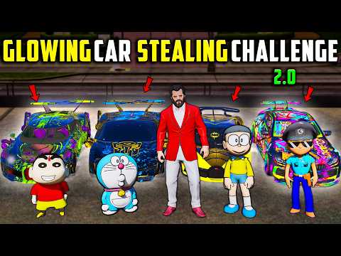 GTA 5: Rampage & Shinchan?Glowing Cars Stealing Challenge?Full Fun #bommalu #gta5telugu #rampageboy thumbnail