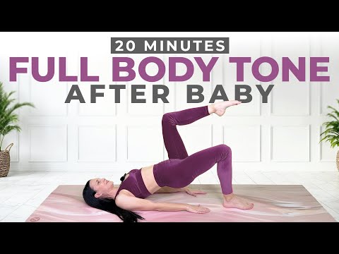 Full Body Postpartum Workout - 20 Min Tone After Baby thumbnail