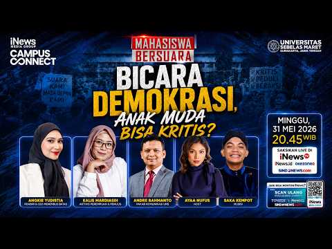 🔴LIVE MAHASISWA BERSUARA | BICARA DEMOKRASI, ANAK MUDA BISA KRITIS ? | MAHASISWA BERSUARA | 31/05 thumbnail
