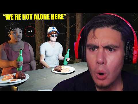 I WENT CAMPING WITH MY FRIENDS IN THE WOODS BUT SOMETHINGS IN THE DARK STALKING US.. thumbnail