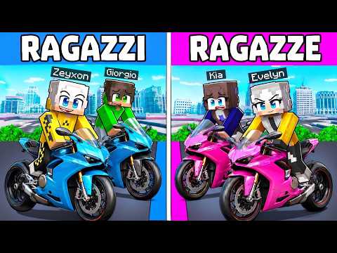 MASCHI vs FEMMINE: Sfida in MOTO in Minecraft thumbnail