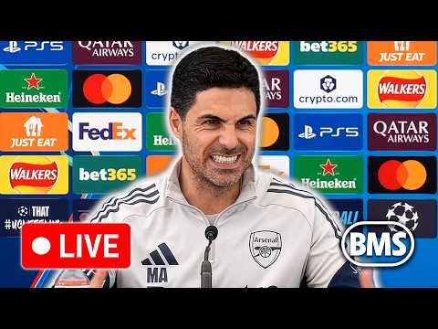 ? LIVE | Mikel Arteta | PSG v Arsenal and Crystal Palace v Arsenal | Champions League Final ? thumbnail