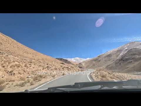 Driving through the high-altitude landscapes of Ladakh India thumbnail