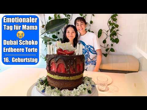 Dubai Erdbeere Schokolade Torte backen ? Johanns 16. Geburtstag vorbereiten | Mamiseelen thumbnail