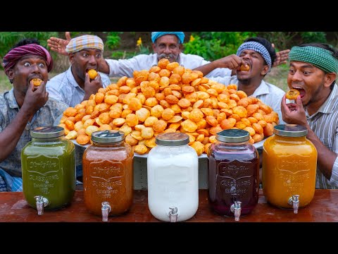 PANI PURI | 5 Flavours Pani | Dahi Mango Beetroot Teekha Meetha Golgappa Recipe | Indian Street Food thumbnail
