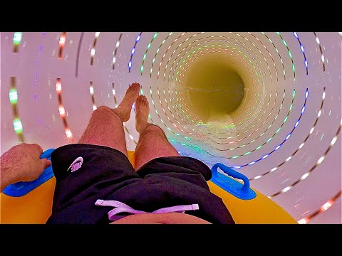 Into This Glowing Water Slide Tunnel 🌈💦 | Maya Mare Halle 🇩🇪 thumbnail