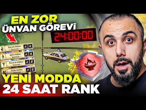 YENİ MODDA OYUNUN EN ZOR ÜNVANI İÇİN 24 SAAT RANK KASTIK!! | PUBG Mobile thumbnail