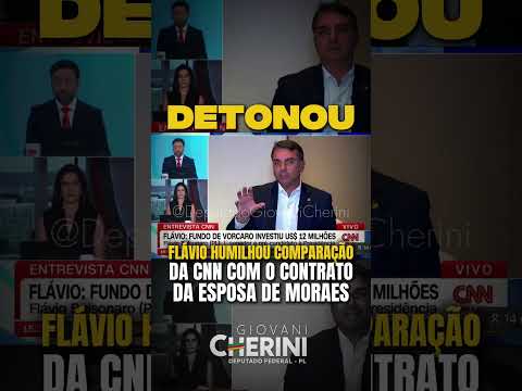 CNN tentou comparar o contrato ligado a Moraes com o filme de Bolsonaro. Flávio desmontou. thumbnail