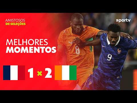 FRANÇA 1 X 2 COSTA DO MARFIM | MELHORES MOMENTOS | AMISTOSO INTERNACIONAL 2026 | sportv thumbnail
