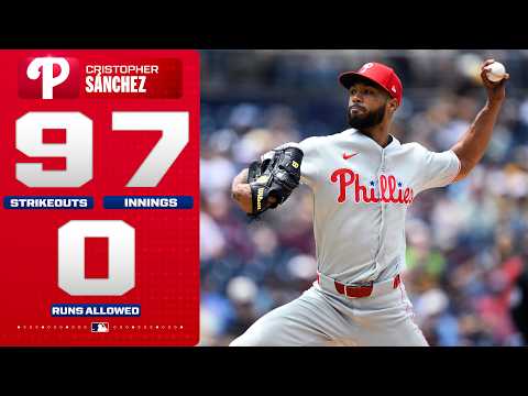 Cristopher Sánchez breaks Phillies' scoreless innings franchise record with 7 dominant innings 🔥 thumbnail