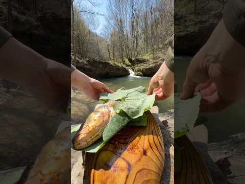 ÇAMURDA LEVREK BALIĞI PİŞİRME? 🐟 - primitive sea bass fish cooking in mud thumbnail