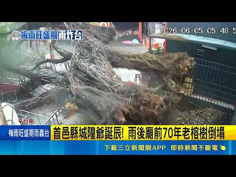 首邑縣城隍爺誕辰! 雨後廟前70年老榕樹倒塌 東琉線變身海盜船 業者:估5號午後風雨暫歇｜三立新聞LIVE thumbnail