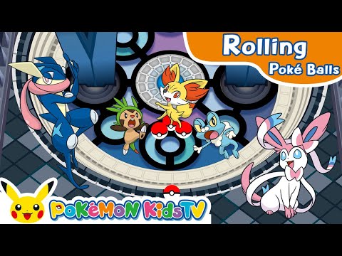 Rolling Poké Balls: Kalos Region | Pokémon Fun Video | Pokémon Kids TV​ thumbnail