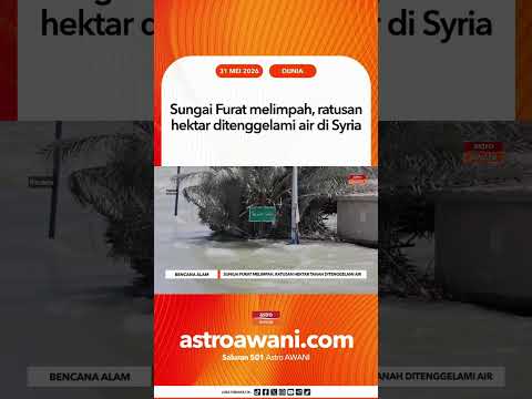 Sungai Furat melimpah, ratusan hektar ditenggelami air di Syria thumbnail