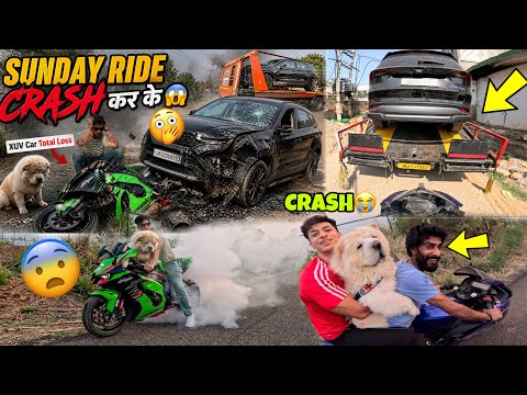 Sunday Ride Crash? My New Xuv Crash hogai? ?? Superbike Ride with my Dog thumbnail