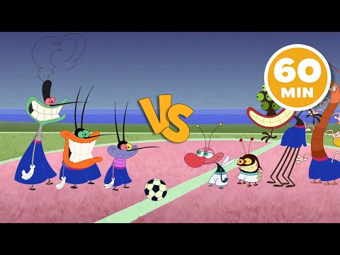 COCKROACHES VS INSECTS ⚽ Oggy and the Cockroaches - Full Episodes HD thumbnail