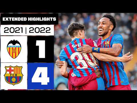 VALENCIA CF 1-4 - FC BARCELONA 2021/22 | Resumen ampliado thumbnail