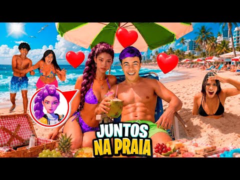 ESTEVÃO FOI ESCONDIDO COM A RUMI PARA A PRAIA!!😱🏝️ *gabriel espionou eles! thumbnail