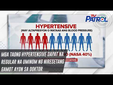Mga taong hypertensive dapat na regular na uminom ng niresetang gamot ayon sa doktor | TV Patrol thumbnail