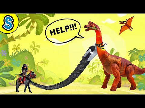 Brachiosaurus Dino Thieves | Skyheart's dinosaurs for kids jurassic world toys mattel playmobil trex thumbnail