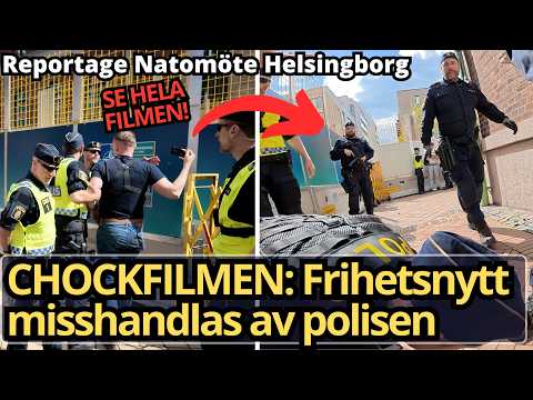 Se filmen när Frihetsnytt misshandlas av polis & förbjuds att filma Natomötet -Reportage Helsingborg thumbnail