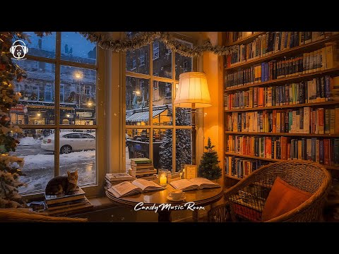 Winter Book Café Jazz Ambience — Snowy Night Café Sounds for Study & Focus thumbnail