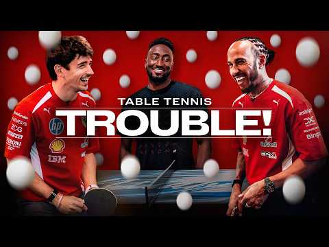 Lewis Hamilton vs Charles Leclerc in table tennis battle thumbnail