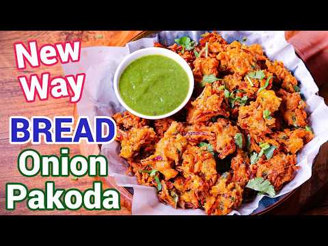 Bread Onion Pakoda | New Way Leftover Bread Snack 🥖✨Crispy Bread Pakoda 🥖🌶️ | Best Tea Time Snack ☕😋 thumbnail