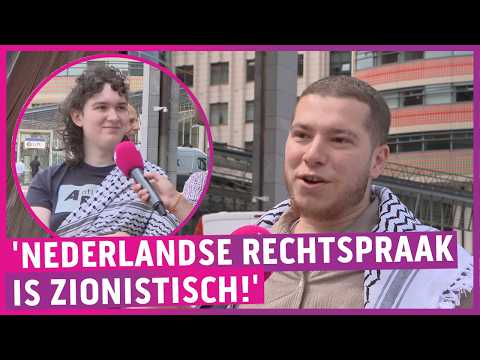 Demonstranten steunen  Hamas-sympathisant tijdens rechtszaak! thumbnail