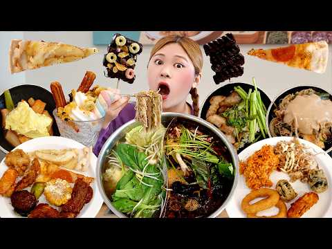 MUKBANG 하이유의 샤브올데이 무한리필 뷔페 먹방! Shabu Buffet Spicy Noodles Fried Chicken Eating Sound | HIU 하이유 thumbnail