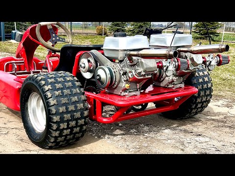 Making Twin-Engine GoKart 2x212cc with 2xCVT: Insane Acceleration thumbnail