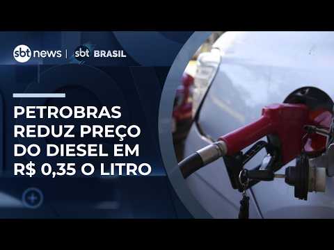 Petrobras reduz preço do diesel em R$ 0,35; impostos anulam impacto ao consumidor | #SBTBrasil thumbnail