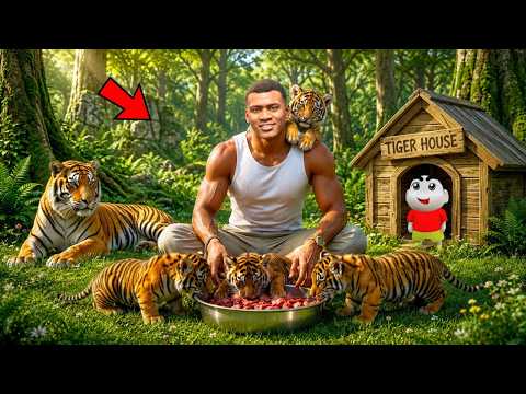 Franklin Shinchan Found Dangerous Royal Bengal Tiger Cubs in GTA 5 ! thumbnail