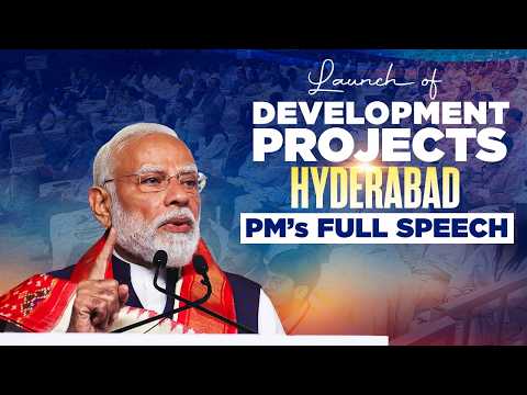 PM Modi’s address while launching multiple development projects in Hyderabad thumbnail