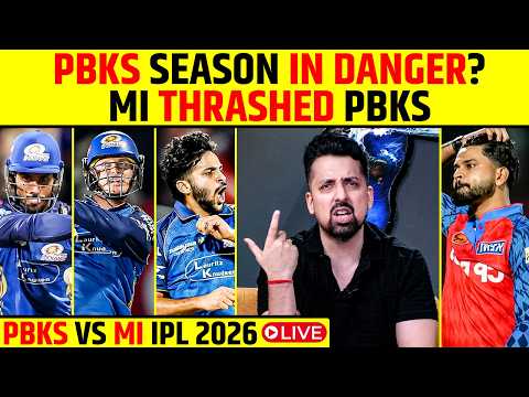 ?MI vs PBKS IPL 2026 LIVE: PBKS SEASON IN DANGER? MI THRASHED PBKS #mivspbks #ipl2026 thumbnail