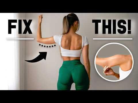 NO MORE BAT WINGS & FLABBY ARMS! 12 Min Toned Slim Arms Workout - No Equipment, At Home thumbnail