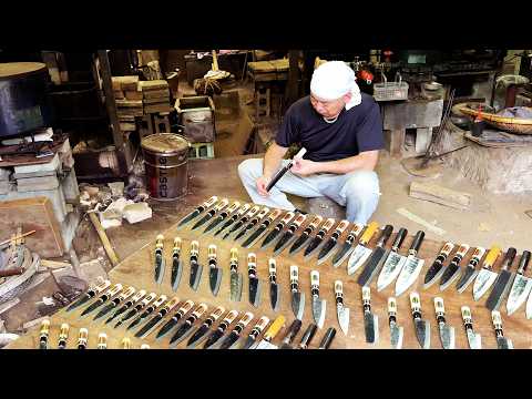 How Two Japanese Blacksmiths Handcraft Kitchen Knives One by One thumbnail