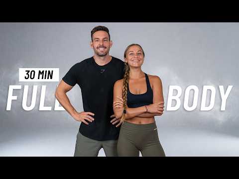 30 Min Full Body Workout at Home for Toning & Strength (No Equipment, No Jumping) thumbnail