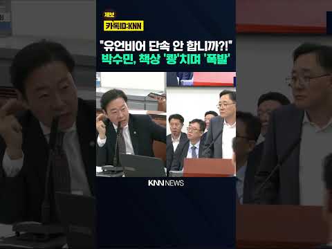 "유언비어 단속 안 합니까?!" 박수민, 책상 '쾅'치며 '폭발' / KNN thumbnail