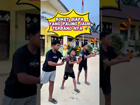 Roket siapa yang paling jauh terbang nya #wakmi #roketair #videolucu #comedy #tutorial #lucu thumbnail