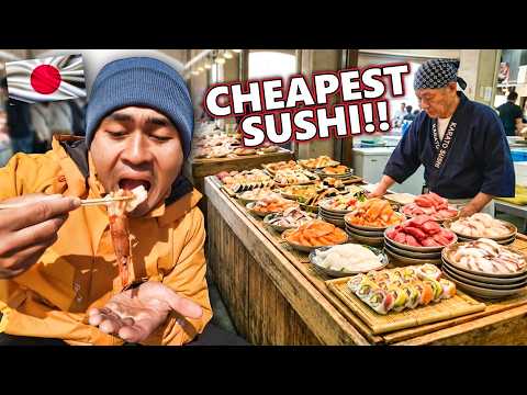 I Found the CHEAPEST Sushi Market in Japan🇯🇵Authentic Sushi All You Can! thumbnail