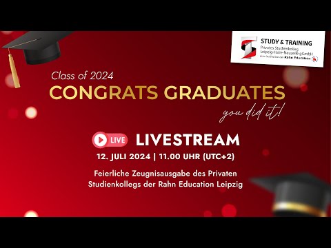 Zeugnisfeier am 12.07.2024 11:00 Uhr des Privaten Studienkollegs "Study & Training" Leipzig thumbnail