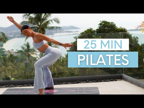 25 MIN EXPRESS PILATES WORKOUT || Dynamic Intermediate Pilates (No Equipment) thumbnail