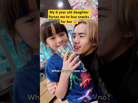 My 6 year old daughter forces me to buy snacks for her 😱 thumbnail