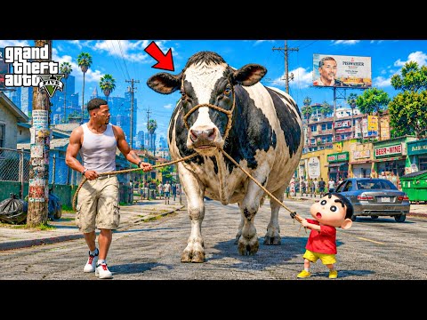 GTA 5 : Franklin & Shinchan Bought The BIGGEST Kurbani Cow Ever!? | GTA 5 Bangla Gameplay thumbnail